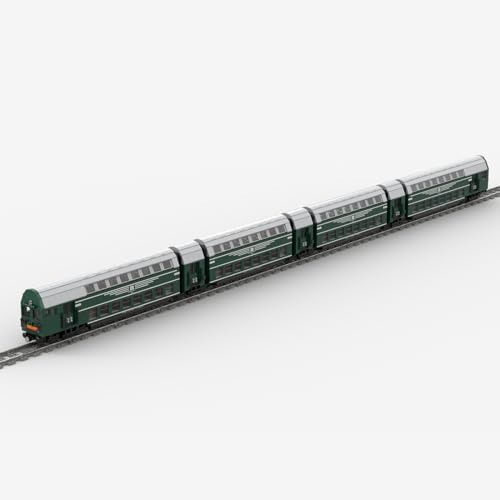 ExPrismarx Zug Bausteine Set, 4712 Teile DGBge Doppelstockzug Klemmbausteine Bausatz, Kreatives Geschenke Ornament für Jungen & Erwachsene, MOC-201479 von ExPrismarx