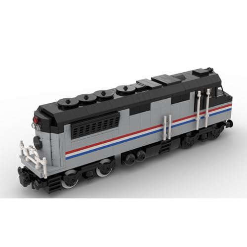ExPrismarx Zug Bausteine Set, 536 Teile Diesellokomotive Klemmbausteine Bausatz, Geschenke Ausstellungsstück für Jungen & Erwachsene, MOC-182467 (Dynamische Version) von ExPrismarx