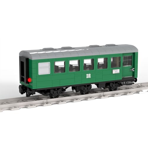 ExPrismarx Zug Bausteine Set, 552 Teile Modell-Lokomotivabteil-Spielset Klemmbausteine Bausatz, Kreatives Geschenke Ornament für Jugendliche & Erwachsene von ExPrismarx