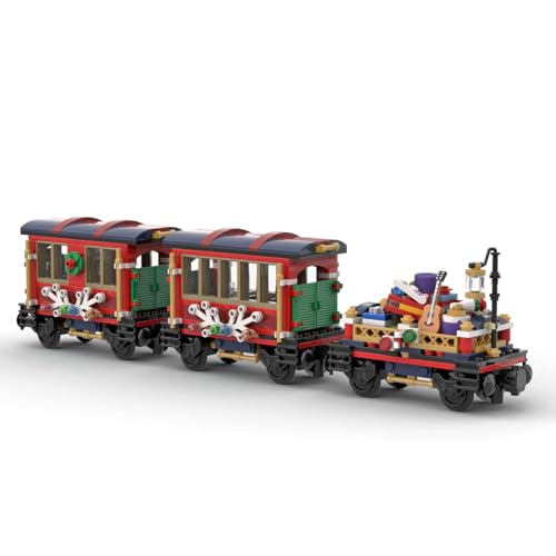 ExPrismarx Zug Bausteine Set, 575 Teile Zusätzliche Waggons Klemmbausteine Bausatz, Kreatives Geschenke Ornament für Jugendliche & Erwachsene von ExPrismarx
