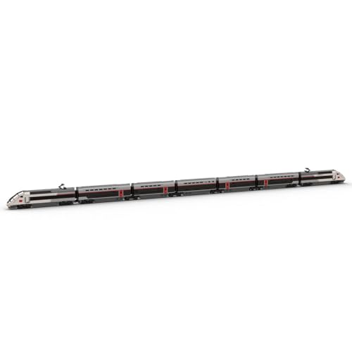 ExPrismarx Zug Bausteine Set, 5827 Teile Französischer Doppelstockzug Klemmbausteine Bausatz, Kreatives Geschenke Ornament für Jugendliche & Erwachsene, MOC-140464 von ExPrismarx