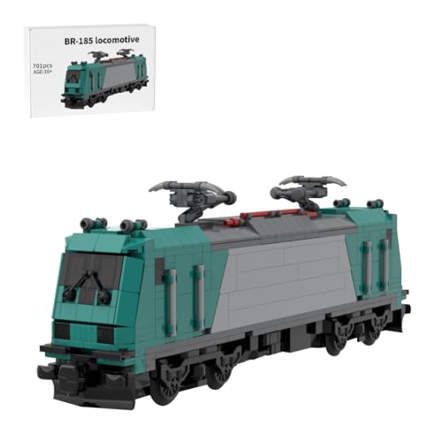ExPrismarx Zug Bausteine Set, 701 Teile BR-185 Elektrolokomotive Klemmbausteine Bausatz, Kreatives Geschenke Ornament für Jungen & Erwachsene (statische Version) von ExPrismarx