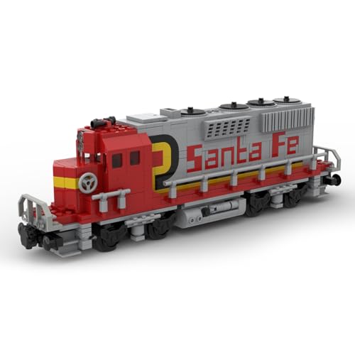 ExPrismarx Zug Bausteine Set, 869 Teile GP30 Santa Fe Diesel-Lokomotive Zugmodell Klemmbausteine Bausatz, Kreatives Geschenke Ornament für Jugendliche & Erwachsene, MOC-161255 von ExPrismarx