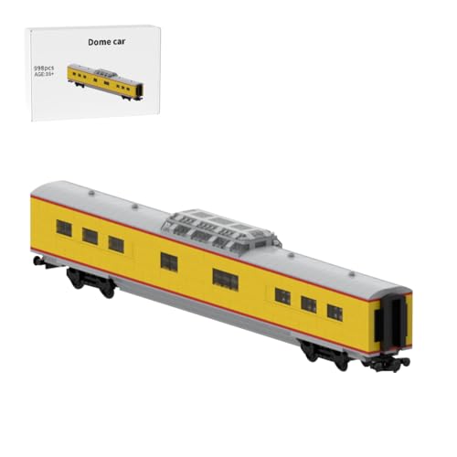 ExPrismarx Zug Bausteine Set, 988 Teile Kuppelwagen Klemmbausteine Bausatz, Kreatives Geschenke Ornament für Eisenbahnliebhaber, MOC-208209 von ExPrismarx