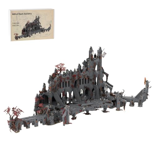Mittelalterliche Bausteinset, 11441 Teile Mittelalterliches Dark Magic Mountain Modularer Kleinteiliger Klemmbausteine Set, Geschenke Ausstellungsstück für Erwachsene und Jungen, MOC-233504 von ExPrismarx
