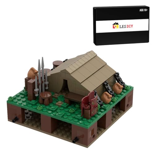 Mittelalterliche Bausteinset, 269 Teile Zelt für Legionäre Modular Klemmbausteine Set für Römisches Feldlager (skalierbar und modular) Supergroßes Modell, Geschenke Ausstellungsstück für Erwachsene un von ExPrismarx