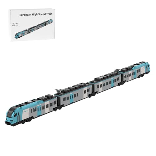 Zug Bausteine Set, 2341 Teile Europäisches Hochgeschwindigkeitszug Klemmbausteine Bausatz, Kreatives Geschenke Ornament für Jungen & Erwachsene (statische Version) von ExPrismarx