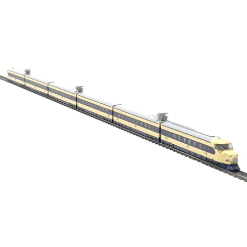 Zug Bausteine Set, 7333 Teile Shinkansen Serie 0 Elektrischer Zug Klemmbausteine, Geschenke Ausstellungsstück für Jungen & Erwachsene, MOC-223165 (Dynamische Version) von ExPrismarx