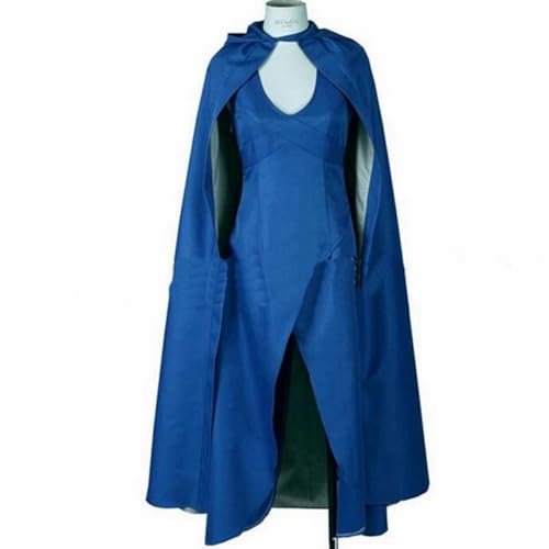 ExaRp Game Of Thrones Daenerys Targaryen Blaues Kleid Anime Club Kleid Mädchen Verkleidung Anime Cosplay Kostüm für Party Halloween von ExaRp