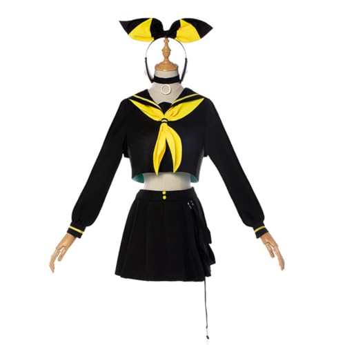 ExaRp Kagamine Renkas Anime Club Kleid Mädchen Verkleidung Anime Cosplay Kostüm für Party Halloween von ExaRp