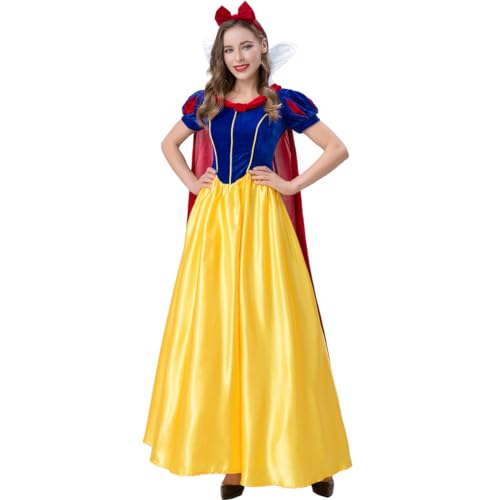 ExaRp Schneewittchen Königin Umhang Kleid Märchen Anime Club Kleid Mädchen Verkleidung Anime Cosplay Kostüm für Party Halloween von ExaRp