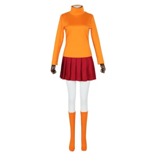 ExaRp Scooby-Doos Velmas Anime Club Kleid Mädchen Verkleidung Anime Cosplay Kostüm für Party Halloween von ExaRp