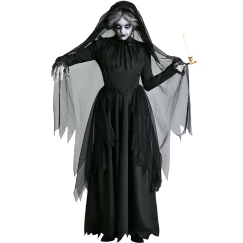 ExaRp Weibliches Geister-Hexenkostüm Zombie-Vampir-Anime-Club-Kleid für Mädchen, Anime-Cosplay-Kostüm für Party, Halloween von ExaRp