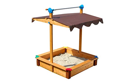 GASPO Sandkasten mit Abdeckung Felix, L 100 x B 100 x H 120 cm, Sandkiste mit absenkbarem Dach, einfaches Bausatzsystem, aus massivem Holz, Made in Austria, TÜV-geprüft GASPO Sandkasten mit Abdeckung Felix, L 100 x B 100 x H 120 cm, Sandkiste mit absenkbarem Dach, einfaches Bausatzsystem, aus massivem Holz, Made in Austria, TÜV-geprüft von Exaco