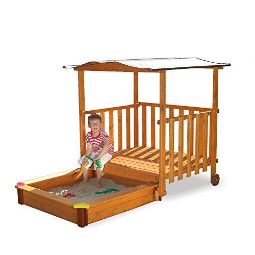 GASPO Spielhaus aus Holz, L 105 cm x B 130 cm x H 145 cm , Kinderspielhaus für den Garten und Drinnen, hergestellt in Österreich GASPO Spielhaus aus Holz, L 105 cm x B 130 cm x H 145 cm , Kinderspielhaus für den Garten und Drinnen, hergestellt in Österreich von Exaco