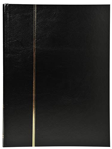Exacompta 26151E Premium Briefmarken-Sammel-Album Classic mit 48 schwarzen Seiten Einsteckbuch aus Halbleder für Ihr Hobby Briefmarkenalbum schwarz von Exacompta