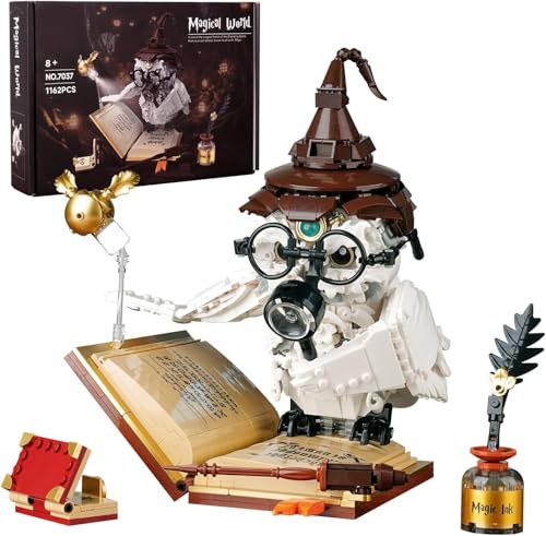 Ideas Magic Harry Owl Spielzeug Klemmbausteine Bausteine,Kompatibel Mit Lego Bird Magic Potter Phoenix Geschenk für Potter Fans Erwachsene und Jungen ab 8-16+ (1162 PCS) von Exairetikos