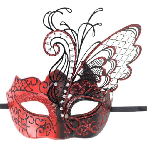 Maskerade Party Tanzen Kostüm Maske Halloween Halbe Gesichtsmaske Dekorationen Halloween Maske Festival Karneval Maske Karneval Maske für Erwachsene Halbe Gesichtsmaske für Frauen Männer Halloween von Exingk
