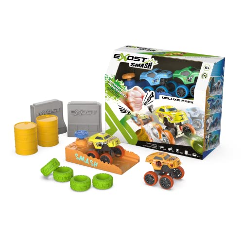 Exost Smash 2 Mini Friktions-Autos, 8 cm, mit Booster und anderem Zubehör, Sammlerspielzeug, ab 5 Jahren von Exost