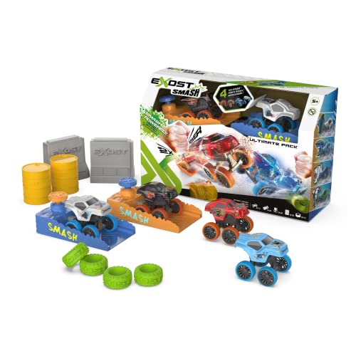 Exost Mega Pack Booster (4 voitures Smash&Go + 2 boosters + Accessoires) von Exost