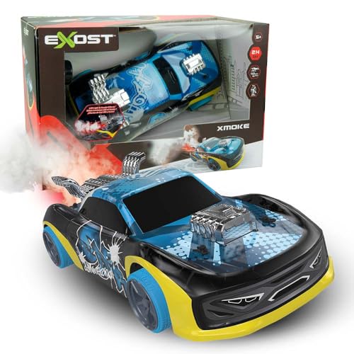 Exost RC 20628 Xmoke by Silverlit, ferngesteuertes Auto, Rennauto, mit Rauch, 2,4Ghz, Spielzeugauto, Auto, blau, ab 5 Jahre von Exost