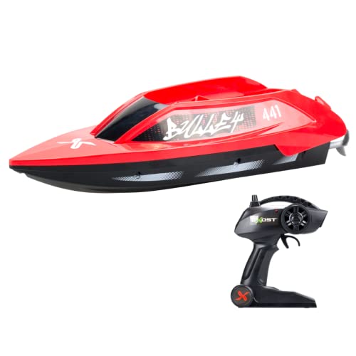 Exost Rocketwave RC 20605 by Silverlit, ferngesteuertes Speed-Boot, ferngesteuertes Boot, 2.4Ghz, rot, 24 cm von Exost