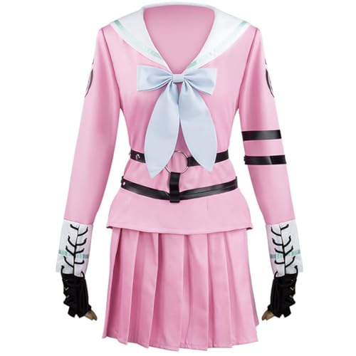 Exotuf Miu Iruma Cosplay Kostüm Rosa Frauen Uniform Anzug Halloween Party Spiel Outfit,Pink-XL von Exotuf