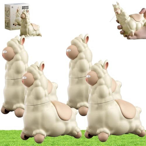 Explcior Spuckendes Lama-Wasserspielzeug, Interaktiver Alpaka-Wassersprüher, Lustiger, Auslaufsicherer Parodie-Wassersprinkler, Lama-Spritzpistole Mit Kopfschütteln(4pcs) von Explcior