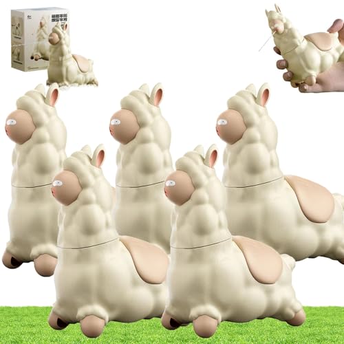 Explcior Spuckendes Lama-Wasserspielzeug, Interaktiver Alpaka-Wassersprüher, Lustiger, Auslaufsicherer Parodie-Wassersprinkler, Lama-Spritzpistole Mit Kopfschütteln(5pcs) von Explcior