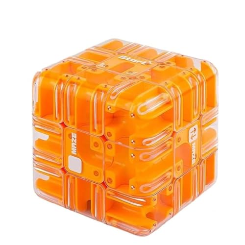 Großes Labyrinth 3D-Kugelpuzzle, stimulierendes Spielzeug für räumliche Bewusstseinsbildung, hohe Schwierigkeitsgrade, Stressabbau, logisches Entwicklungsspiel, Geschenk (Orange) von Explcior