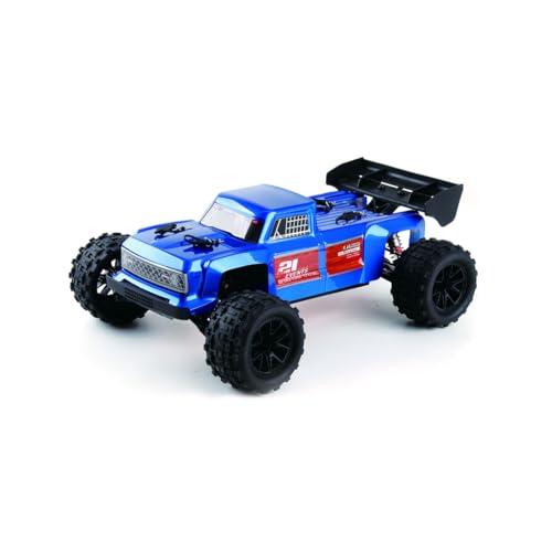 1/12 Ferngesteuertes Auto RC Car Für Erwachsene Und Jungen, 2,4G 4WD-Brushless Rc Auto Offroad Mit Unabhängigem ESC Und Einstellbarer Zugstange, 4X4-Offroad-Truck – Geschenk Für Jungen (RTR/Blau) von ExploTex