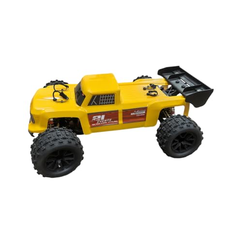1/12 Ferngesteuertes Auto RC Car Für Erwachsene Und Jungen, 2,4G 4WD-Brushless Rc Auto Offroad Mit Unabhängigem ESC Und Einstellbarer Zugstange, 4X4-Offroad-Truck – Geschenk Für Jungen (RTR/Gelb) von ExploTex