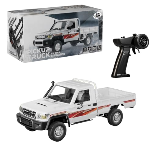 ExploTex 1/14 Maßstab RC Pickup, 2,4G Vollproportionaler RC car - Lastwagen mit unabhängiger Federung und verstellbaren Getriebe, Ideal für RC-Enthusiasten(RTR Version) von ExploTex