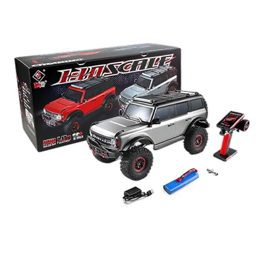 ExploTex 1:10 Maßstab 2,4 GHz 4WD RC Offroad-Car mit Winde, realistische Fahrzeugsteuerung, EIN Geschenk für Autoenthusiasten (RTR-Version) von ExploTex