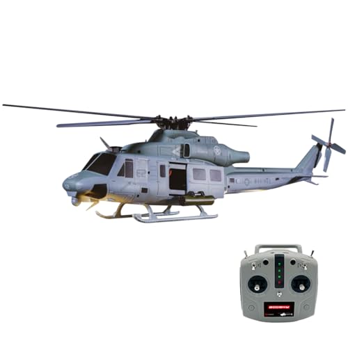ExploTex GOOSKY E2 UH-1Y RC-Hubschrauber, 2,4G 6CH Hubschrauber Modell mit Zwei Bürstenlosen Direktantrieben, Lidar-Positionierung Und GPS-Hold-Funktion, Ideal für RC-Enthusiasten (BNF-Version) von ExploTex