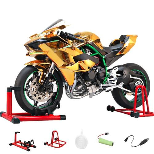 ExploTex Motorradmodell Im Maßstab 1:6 Aus Legierung, Simulationsmotorrad Mit Zündsystem Rauchspray, Sammlerstück, Metallnachbau Eines Dirtbikes, Geschenk Für Erwachsene Rennsportbegeisterte von ExploTex