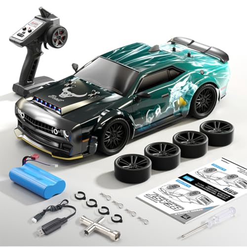 ExploTex SG216 1/16 4WD Hochgeschwindigkeits-RC-Drift-Car, mit Hochrealistischem Strukturdesign Und Vakuum-Gummi-Rennreifen, EIN Geschenk für Autoenthusiasten (eine Batterie/Kohlebürstenversion) von ExploTex