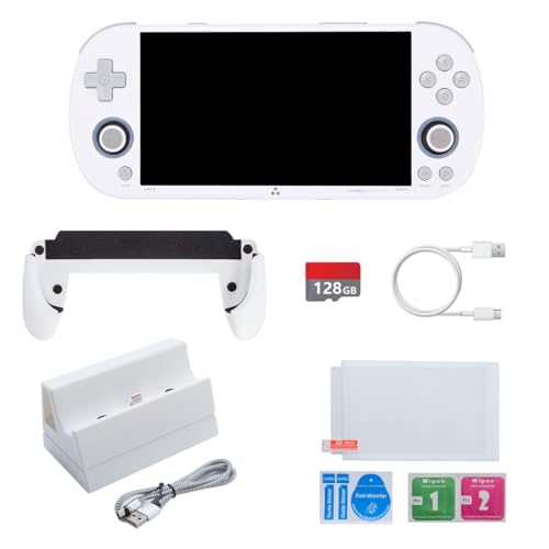 ExploTex TRI SMART PRO Handheld Retro Spielkonsole, 4.96-Zoll IPS Bildschirm Portable Konsole ohne Spiele 128G von ExploTex