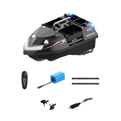 ExploTex V802 RC Köderboot, Dual-Antenne, 4 Fächer, 3 Kg Große Kapazität, Hocheffizientes Köderboot, EIN Geschenk für Angelfreunde von ExploTex