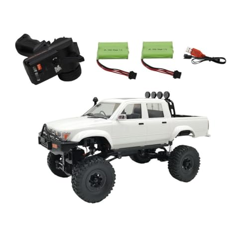 ExploTex WPL C64-1 1:16 Maßstab 4WD RC Pickup Offroad-Crawler, Weißes Ferngesteuertes Auto, Ausgestattet mit Zwei Batterien, Autoliebhaber ExploTex WPL C64-1 1:16 Maßstab 4WD RC Pickup Offroad-Crawler, Weißes Ferngesteuertes Auto, Ausgestattet mit Zwei Batterien, Autoliebhaber von ExploTex