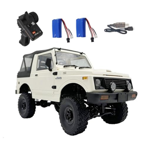 ExploTex WPL C74-1 Vollproportionaler 4WD RC Offroad-Crawler,Cabrio-Version Ferngesteuertes Spielzeug Das Optimale Geschenk für Autoliebhaber (Cabrio-Version/Weiß) von ExploTex