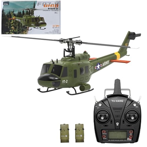 ExploTex YU Xiang F07-V 1/34 UH-1 Huey 2,4G 6CH Bürstenloser Direktantrieb Flybarless RC-Hubschrauber Modell, Modus 1/2 Umschaltbar,Geeignet Als Geschenk für Liebhaber Ferngesteuerter Flugzeuge(RTF) ExploTex YU Xiang F07-V 1/34 UH-1 Huey 2,4G 6CH Bürstenloser Direktantrieb Flybarless RC-Hubschrauber Modell, Modus 1/2 Umschaltbar,Geeignet Als Geschenk für Liebhaber Ferngesteuerter Flugzeuge(RTF) von ExploTex