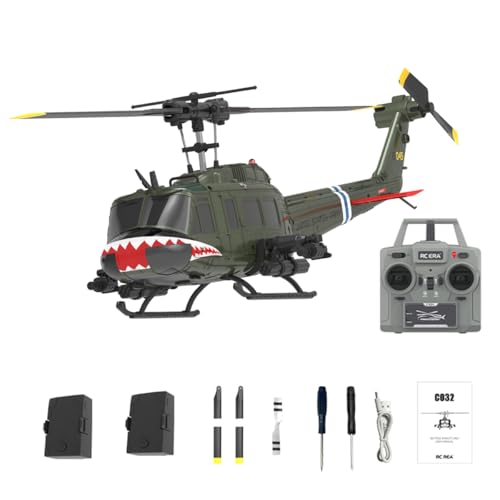 ExploTex YU Xiang UH-1 Huey C032 RC 1/48 Hubschrauber,Flybarless Kunstflughubschrauber-Modell 2.4G 6CH mit Optischer Strömungspositionierung Und Umgekehrter Flugfunktion ExploTex YU Xiang UH-1 Huey C032 RC 1/48 Hubschrauber,Flybarless Kunstflughubschrauber-Modell 2.4G 6CH mit Optischer Strömungspositionierung Und Umgekehrter Flugfunktion von ExploTex