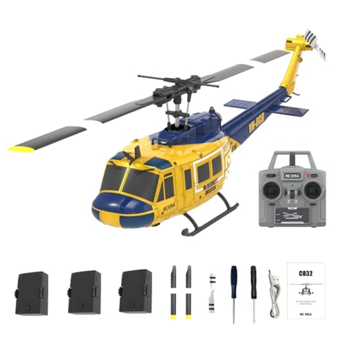 ExploTex YU Xiang UH-1 Huey C032 RC 1/48 Hubschrauber,Flybarless Kunstflughubschrauber-Modell 2.4G 6CH mit Optischer Strömungspositionierung Und Umgekehrter Flugfunktion ExploTex YU Xiang UH-1 Huey C032 RC 1/48 Hubschrauber,Flybarless Kunstflughubschrauber-Modell 2.4G 6CH mit Optischer Strömungspositionierung Und Umgekehrter Flugfunktion von ExploTex