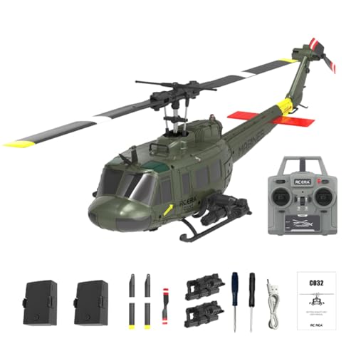 ExploTex YU Xiang UH-1 Huey C032 RC 1/48 Hubschrauber,Flybarless Kunstflughubschrauber-Modell 2.4G 6CH mit Optischer Strömungspositionierung Und Umgekehrter Flugfunktion ExploTex YU Xiang UH-1 Huey C032 RC 1/48 Hubschrauber,Flybarless Kunstflughubschrauber-Modell 2.4G 6CH mit Optischer Strömungspositionierung Und Umgekehrter Flugfunktion von ExploTex