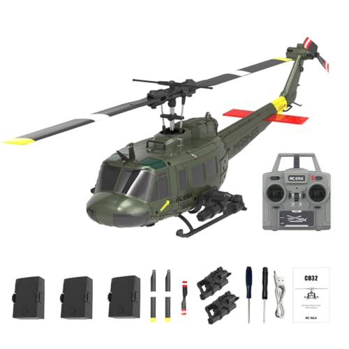 ExploTex YU Xiang UH-1 Huey C032 RC 1/48 Hubschrauber,Flybarless Kunstflughubschrauber-Modell 2.4G 6CH mit Optischer Strömungspositionierung Und Umgekehrter Flugfunktion ExploTex YU Xiang UH-1 Huey C032 RC 1/48 Hubschrauber,Flybarless Kunstflughubschrauber-Modell 2.4G 6CH mit Optischer Strömungspositionierung Und Umgekehrter Flugfunktion von ExploTex