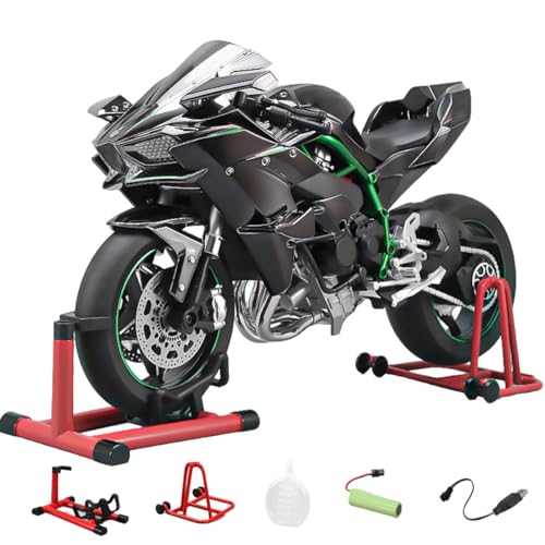 Motorradmodell Aus Legierung Im Maßstab 1:6, Simulationsmotorrad Mit Zündsystem Rauchspray (schwarz), Sammlerstück, Metallnachbau Eines Dirtbikes, Geschenk Für Erwachsene Rennsportbegeisterte von ExploTex