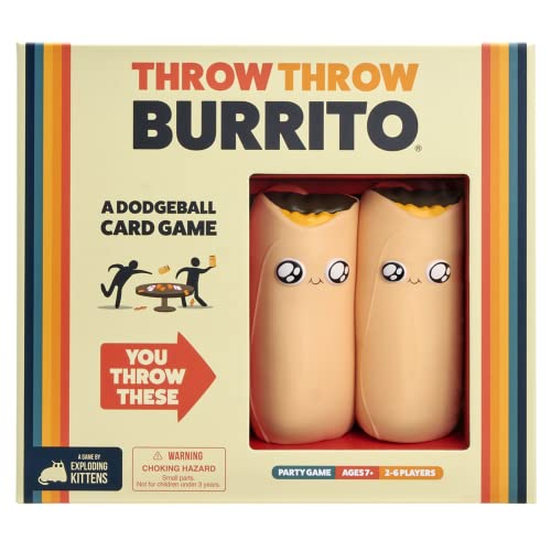 Exploding Kittens Throw Throw Burrito Card Games for Adults Teens & Kids, A Dodgeball Card Game, Lingua Inglese von Exploding Kittens