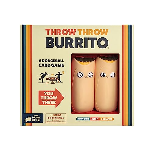 Exploding Kittens Throw Throw Burrito Card Games for Adults Teens & Kids, A Dodgeball Card Game, Lingua Inglese von Exploding Kittens