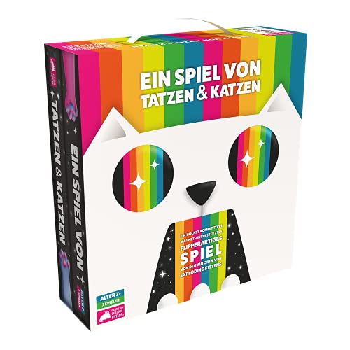 Exploding Kittens, Ein Spiel von Tatzen & Katzen, Partyspiel, Geschicklichkeitsspiel, 2 Spieler, Ab 7+ Jahren, 15 Minuten, Deutsch von Exploding Kittens